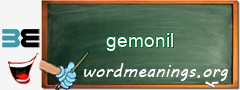 WordMeaning blackboard for gemonil